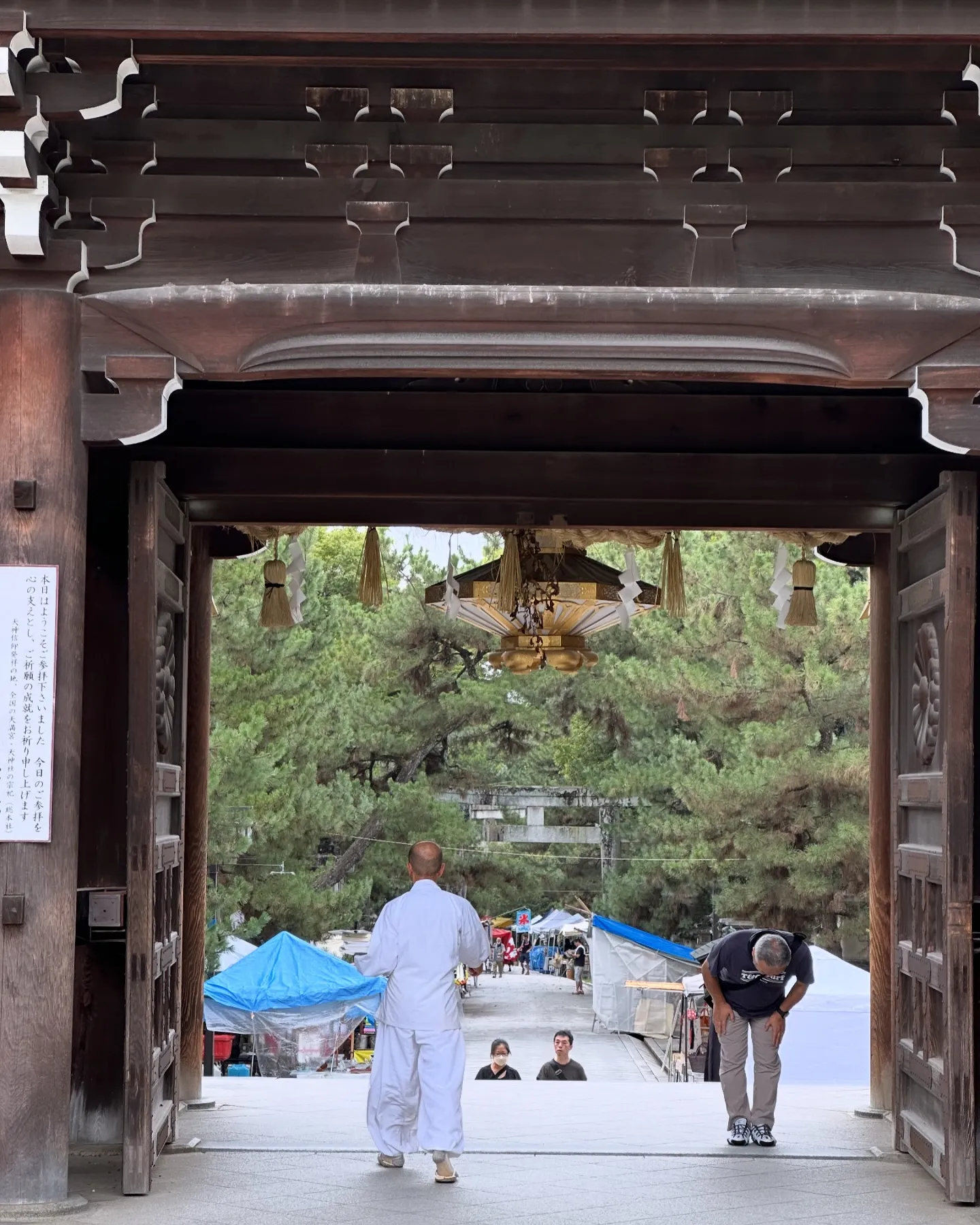 【京都 北野天満宮 天神市 骨董市 毎月25日 猛暑】