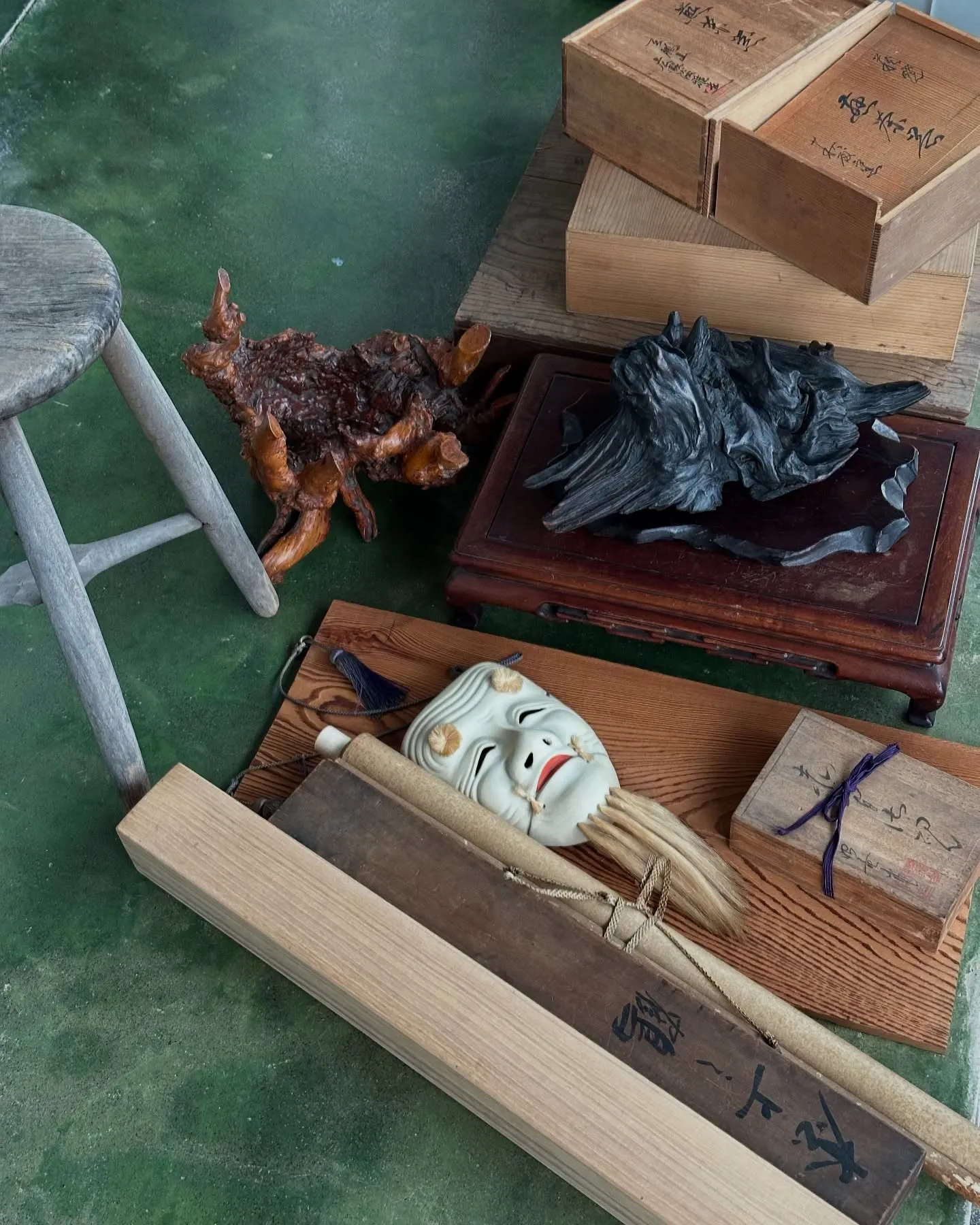 【兵庫県 加古川市 不用品 買取 遺品整理 硯石 神楽面】