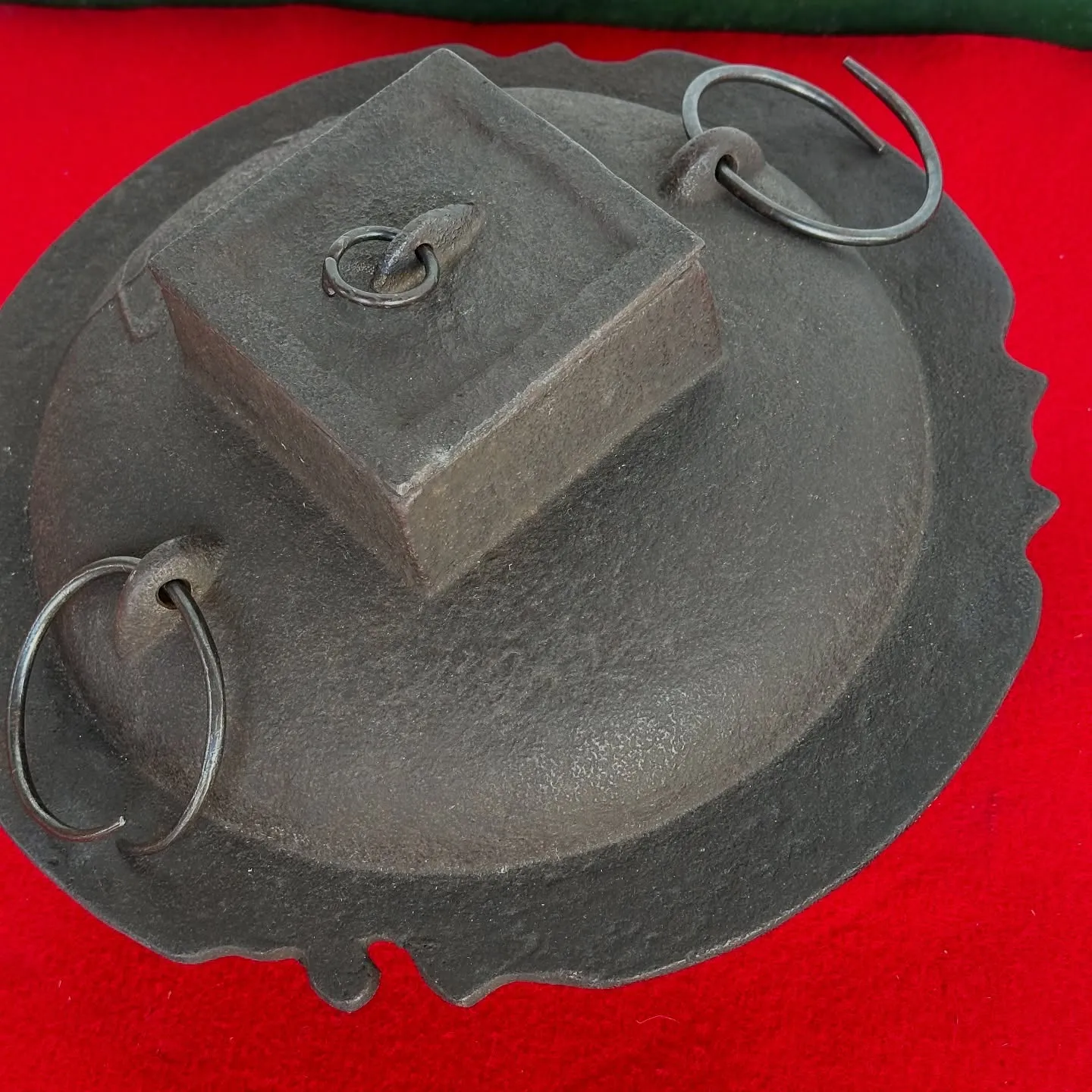 【茶道具 又隠四方口透木釜 裏千家八世又玄斎一燈好】