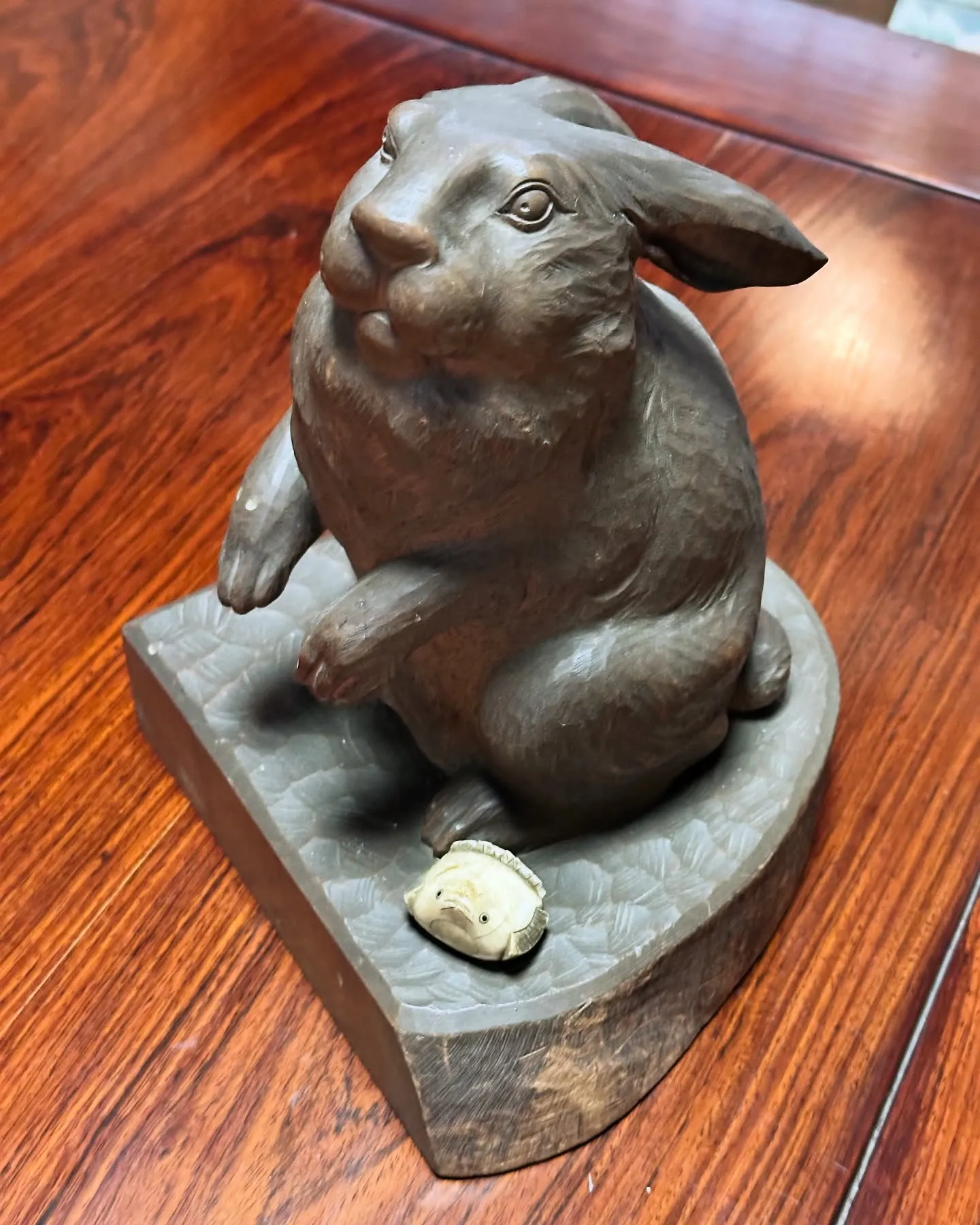 【兵庫 加古川市 遺品整理 買取 木彫 ウサギ 置物 福良雀...