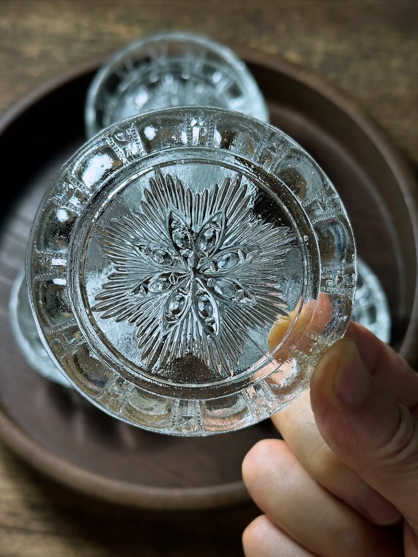 【プレスガラス レトロ アンティーク 古道具 大正時代】