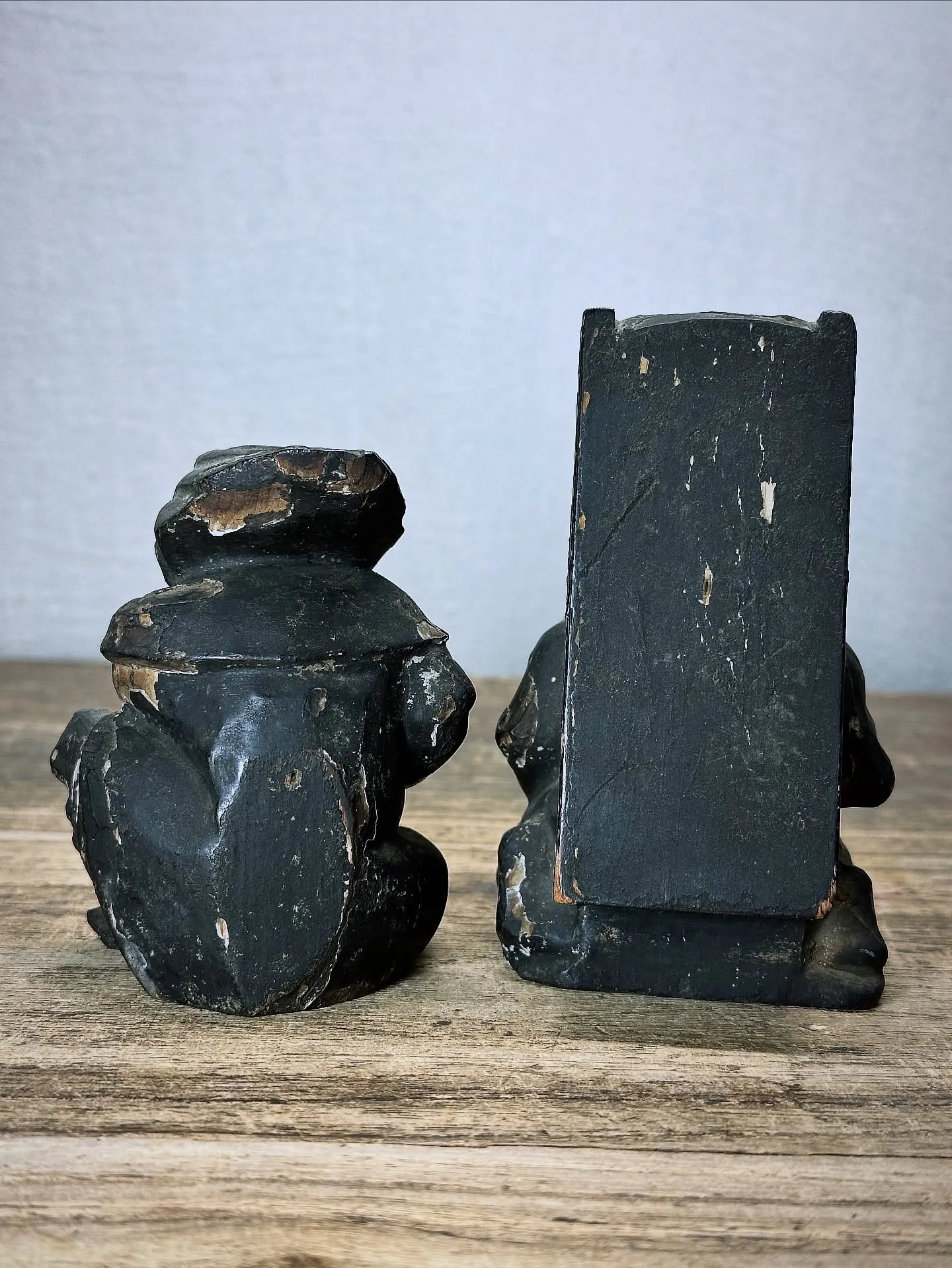 【時代 木彫 鬼 玉眼】