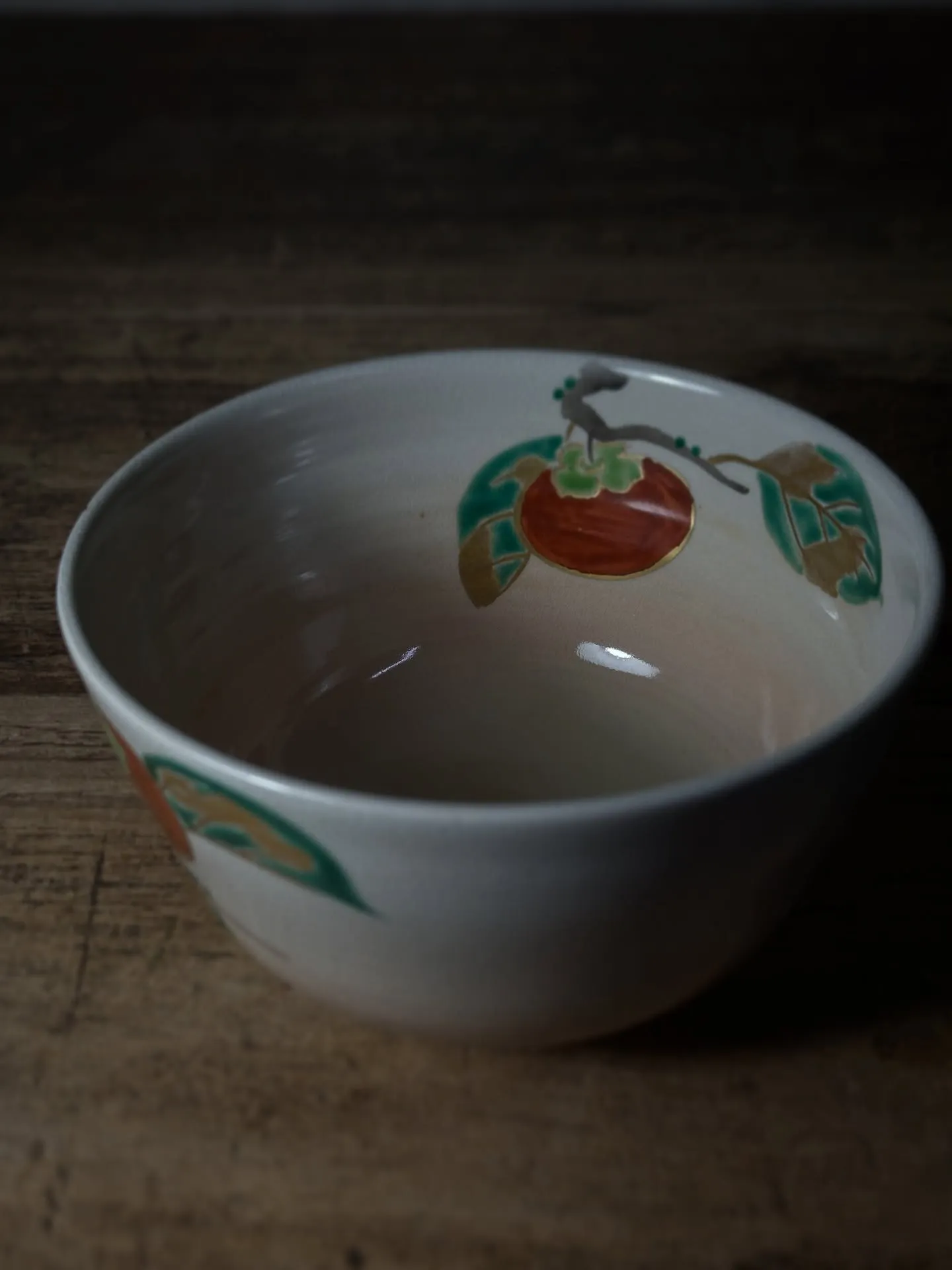 【茶道具 茶盌 柿の絵】