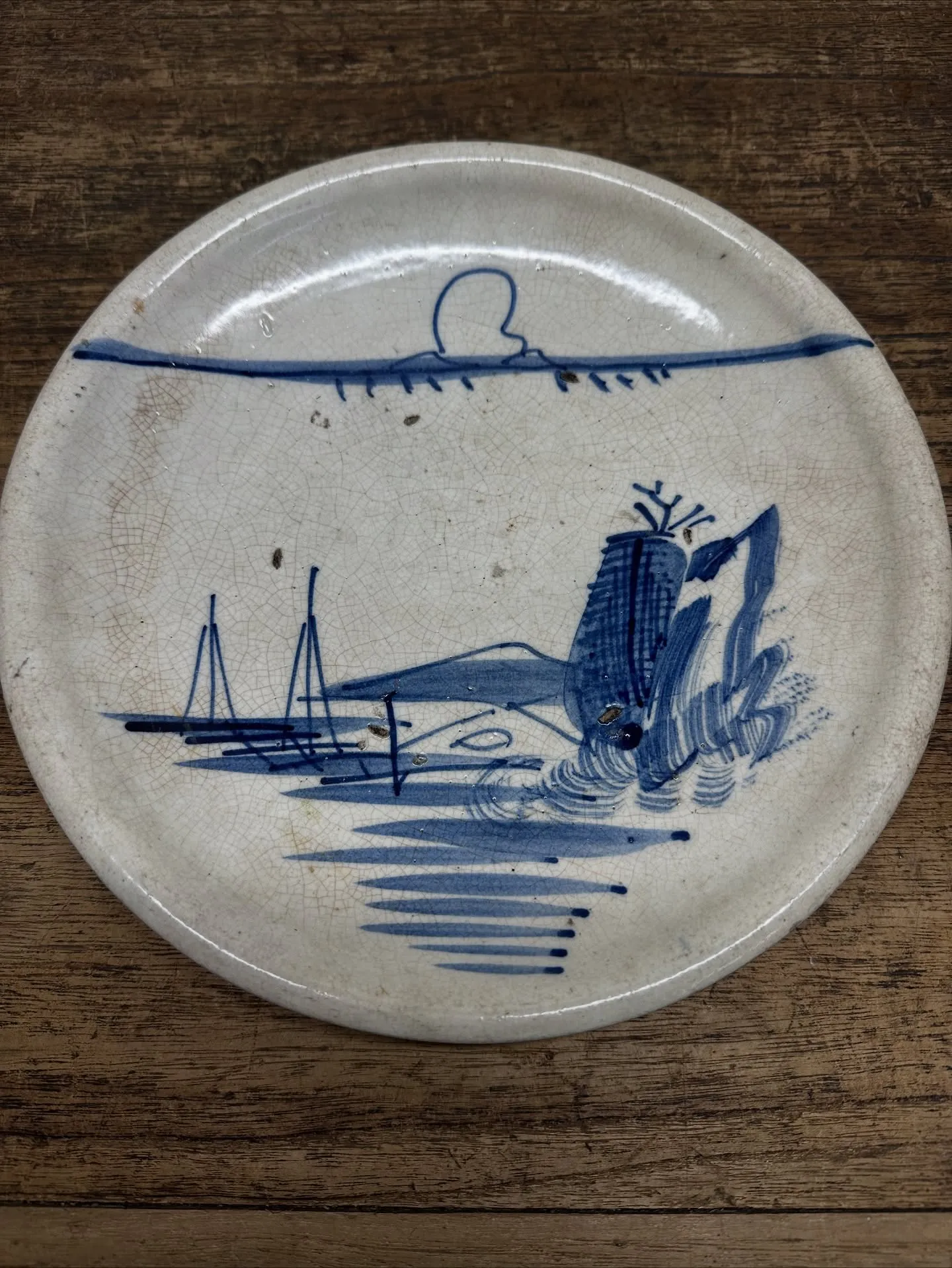 【瀬戸焼 7寸皿 時代 幕末 明治】