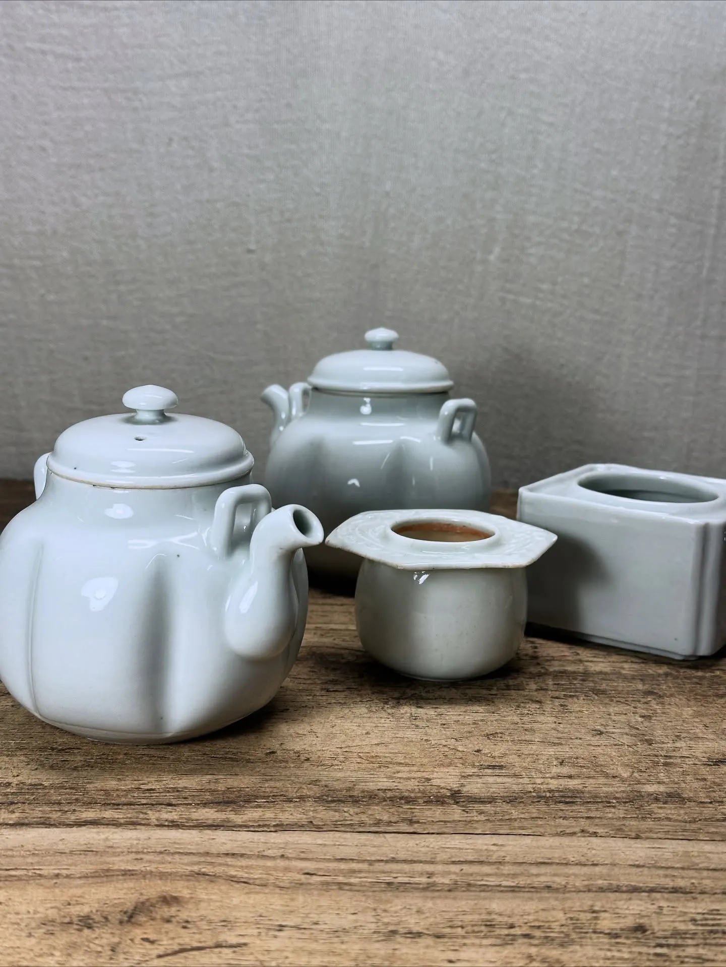 【古道具 白磁 急須 杯台 レトロ】