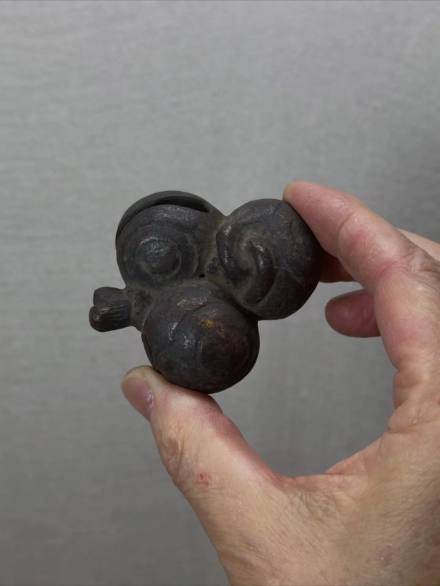 【銅器 菓子盆 筆置き 鋳造鉄製 鈴】