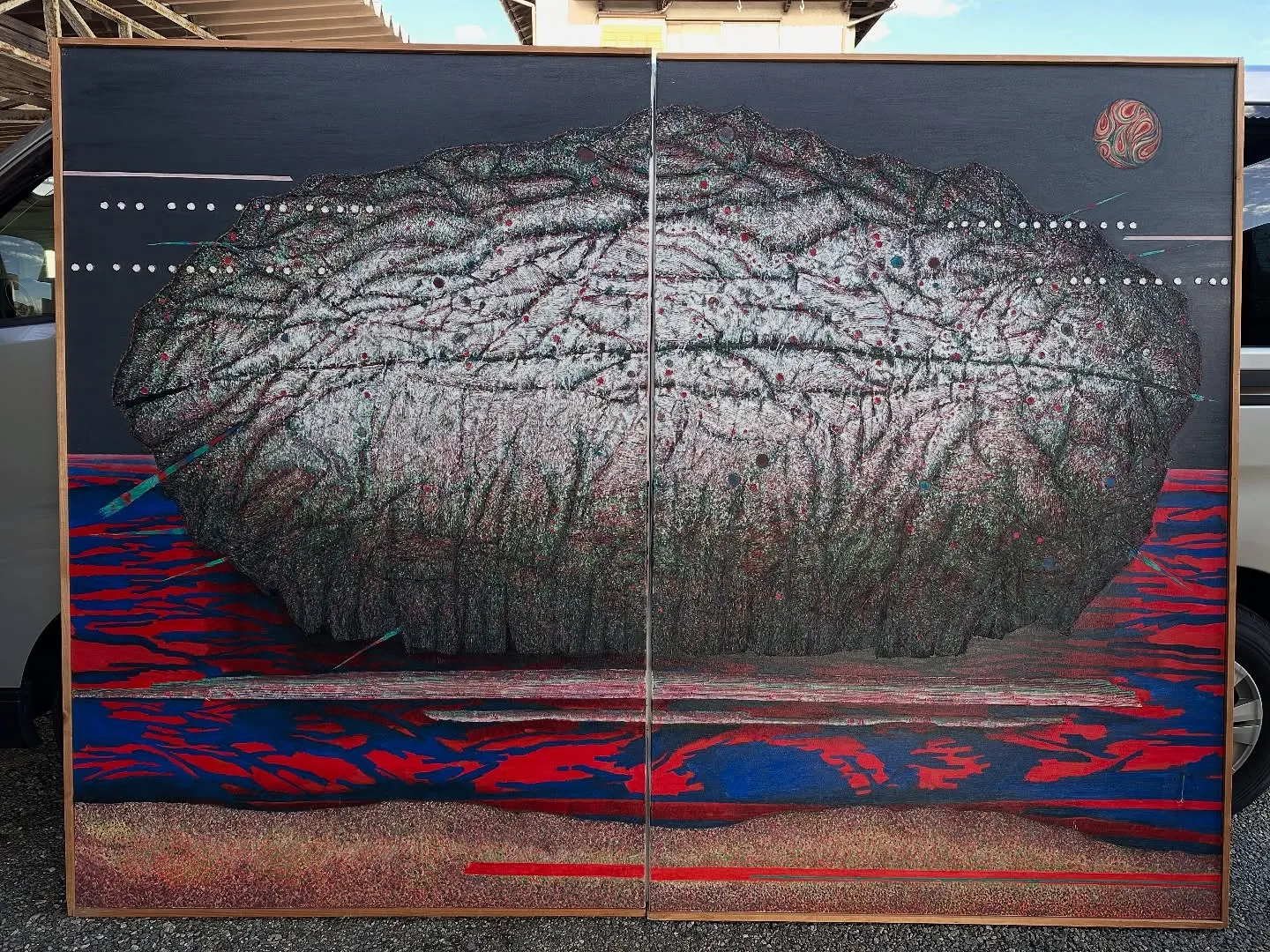 【神戸市 垂水区 遺品整理 買取 新象派 大型絵画】