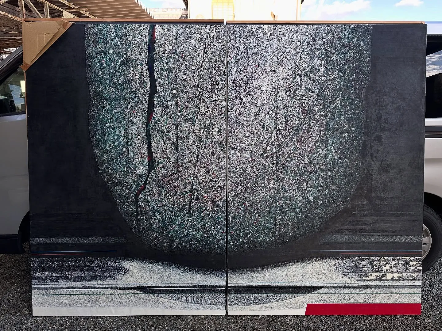 【神戸市 垂水区 遺品整理 買取 新象派 大型絵画】