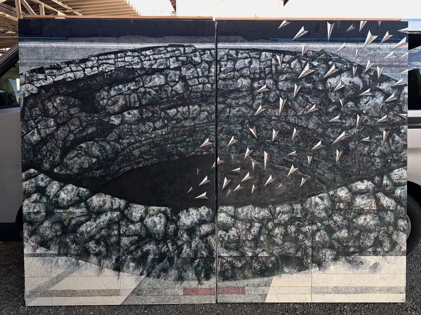 【神戸市 垂水区 遺品整理 買取 新象派 大型絵画】