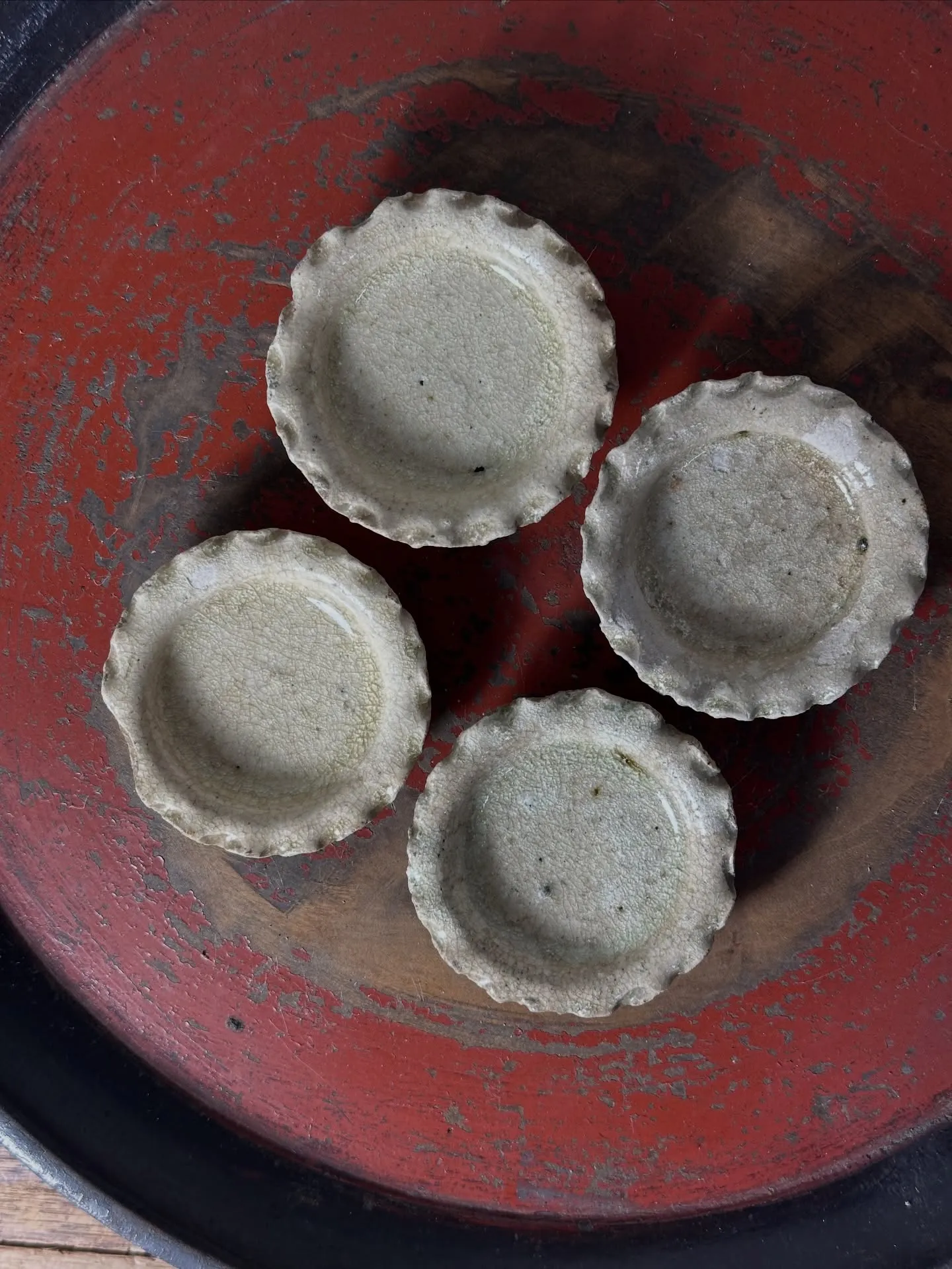 【瀬戸 御深井焼 輪花 小皿 豆皿】