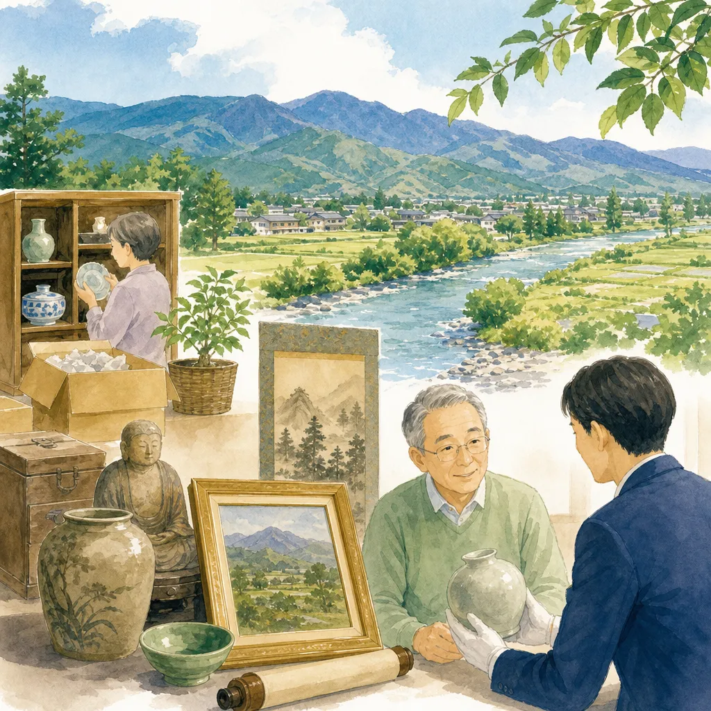 安曇野市土砂崩れに備える生前整理と美術品買取