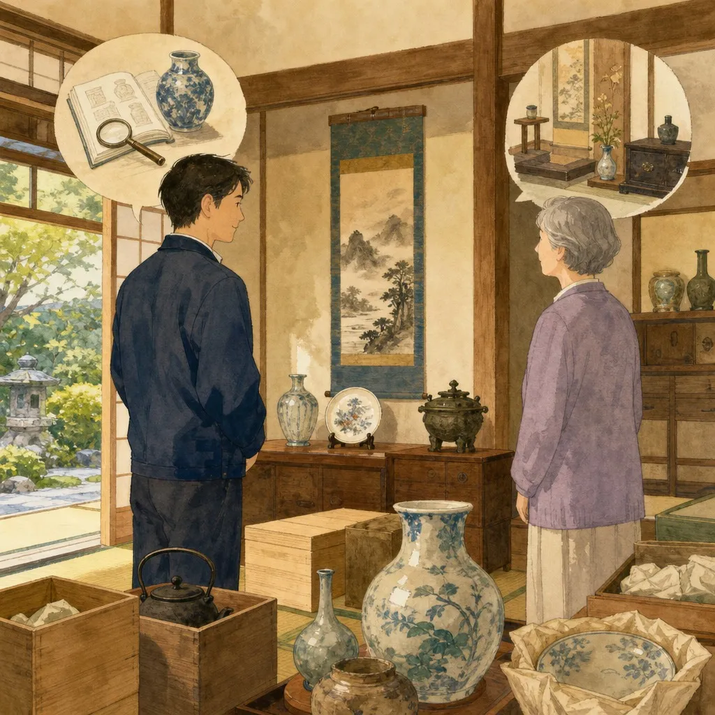 遺品整理の丁寧な作業とヒアリングで守る古美術の価値